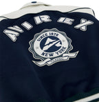 Men's Navy & White Wool Varsity Jacket | New York 1975 Classic Edition