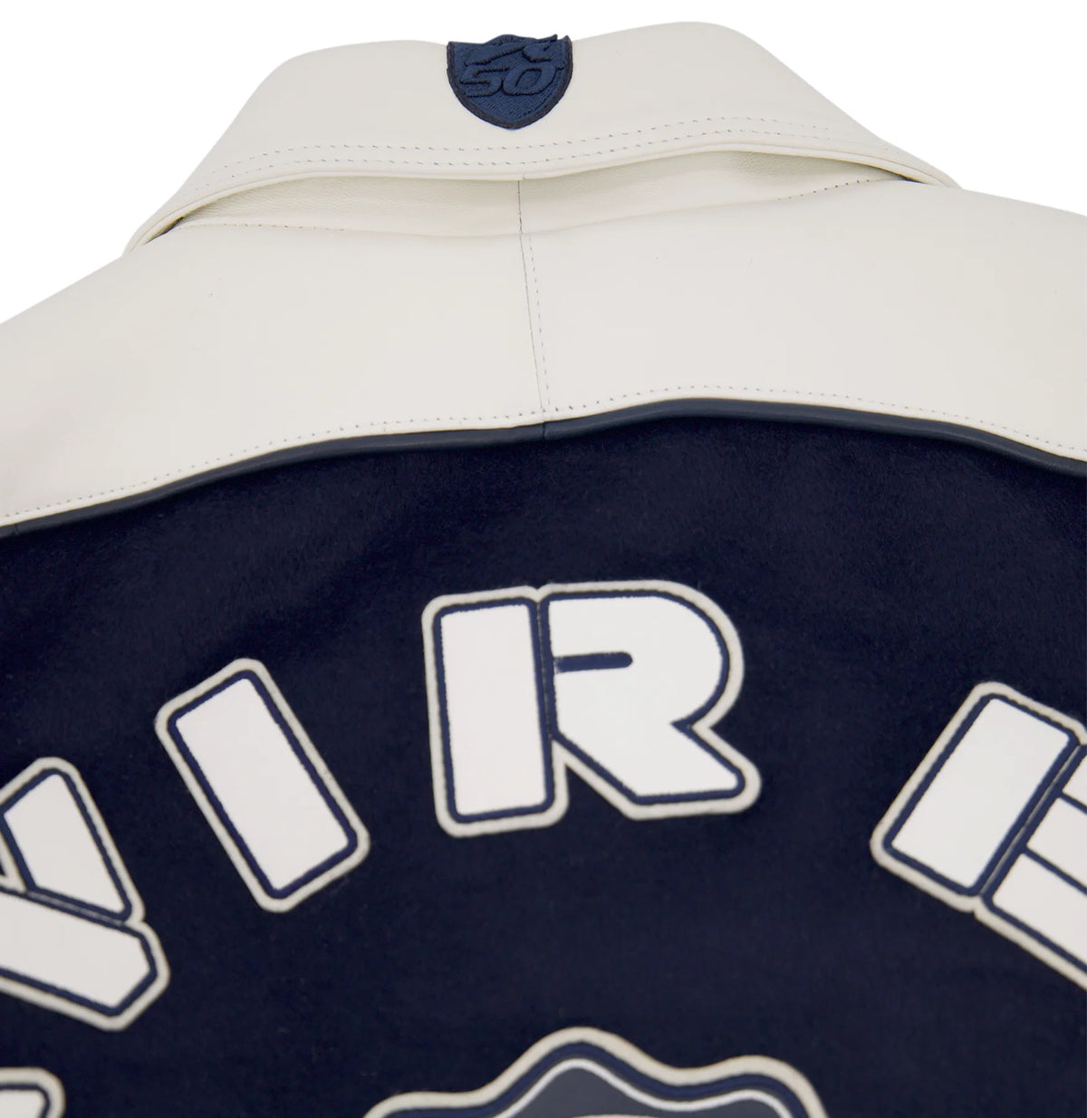 Men's Navy & White Wool Varsity Jacket | New York 1975 Classic Edition
