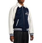 Men's Navy & White Wool Varsity Jacket | New York 1975 Classic Edition