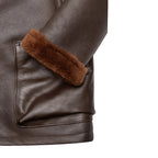 Men's Northwind Conway Shearling Peacoat – Luxury Double-Breasted Leather Coat