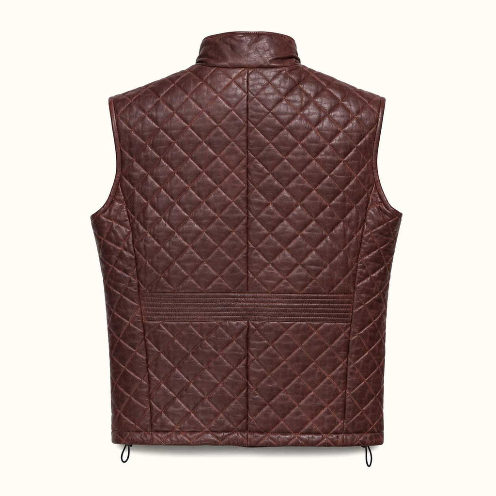 Men's Quilted Leather Vest