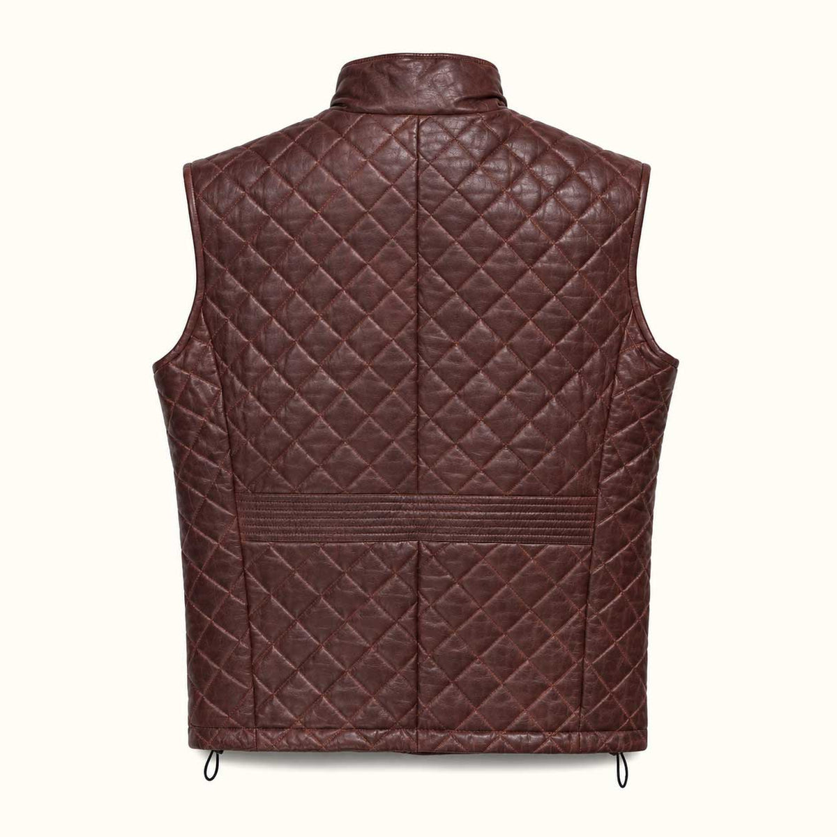 Men's Quilted Leather Vest