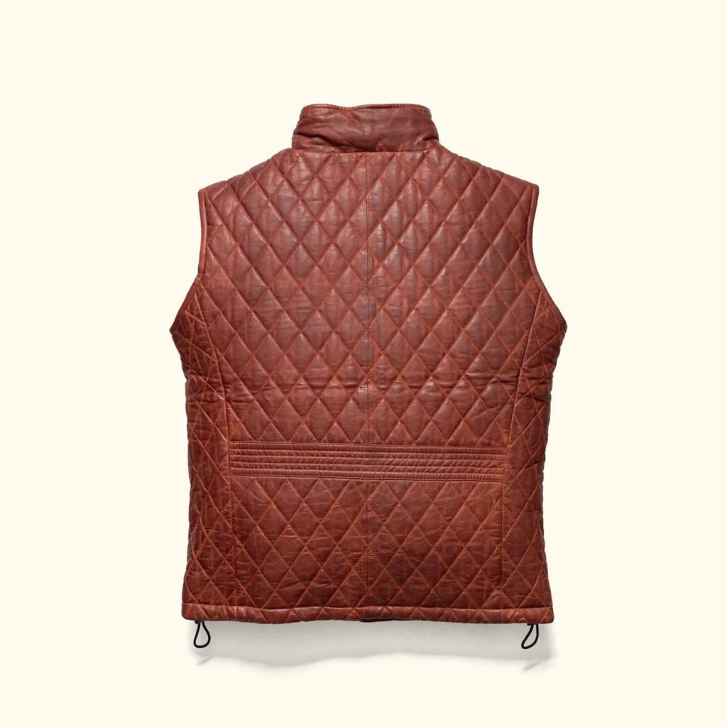 Men's Quilted Leather Vest