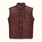 Men's Quilted Leather Vest