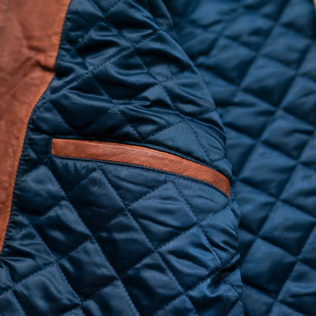 Men's Quilted Leather Vest