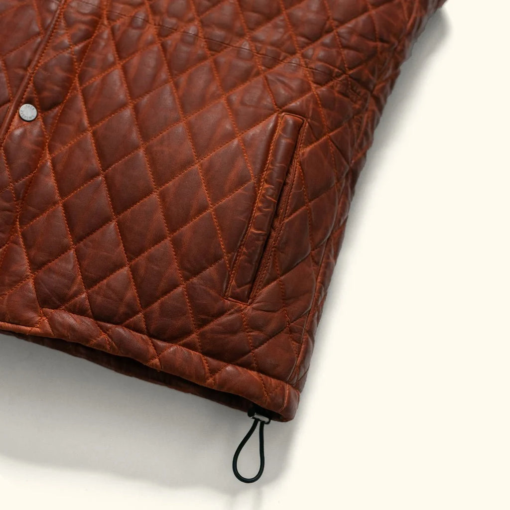 Men's Quilted Leather Vest