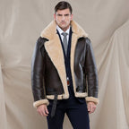 Men's R.A.F Sheepskin Bomber Leather Shearling Jacket