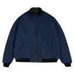 Men's Reversible Nappa Leather Track Jacket | Navy & Black