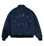 Men's Reversible Nappa Leather Track Jacket | Navy & Black