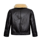 Men's Shearling Deck Jacket – Navy N1 Inspired Genuine Sheepskin Leather Coat