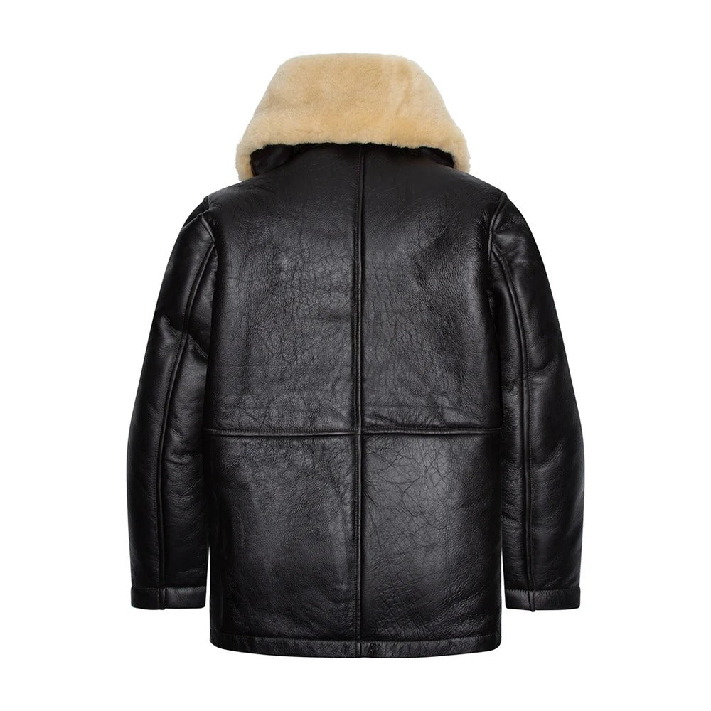 Men's Shearling Mac Coat – WWII Mackinaw Jeep Coat in Premium Sheepskin