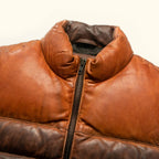 Men's Two-Tone Cognac & Dark Brown Leather  Vest