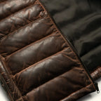 Men's Two-Tone Cognac & Dark Brown Leather  Vest