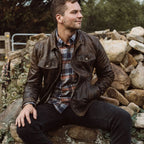 Men’s Vintage Distressed Lambskin Leather Jacket