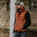 Men's Vintage Brown Quilted Leather Vest
