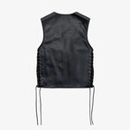 Men's Western Side-Lace Snap Leather Vest