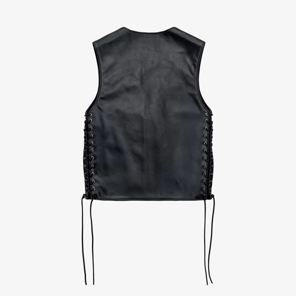 Men's Western Side-Lace Snap Leather Vest