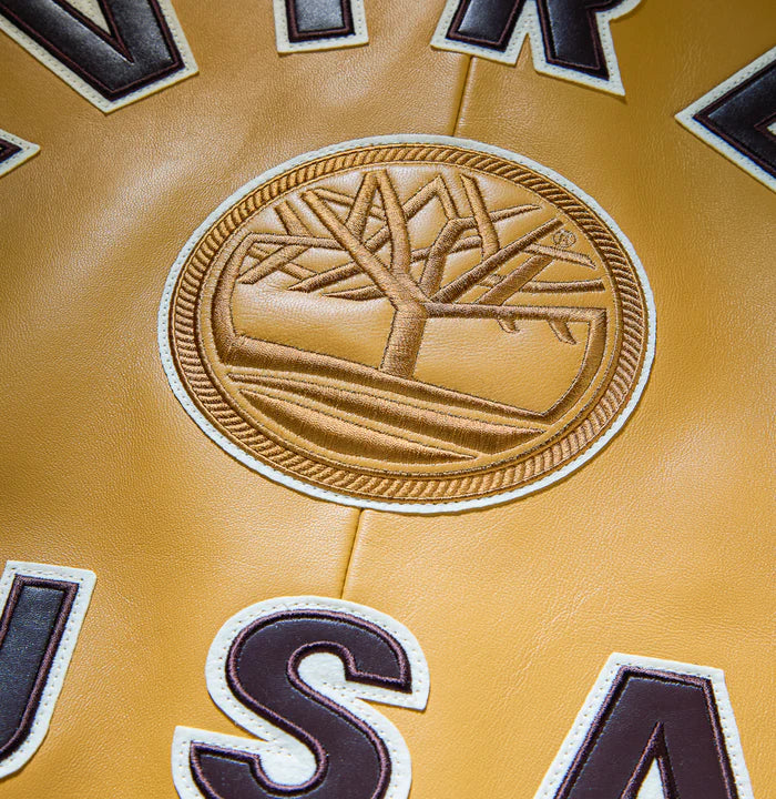 Men's Wheat Lambskin Leather Varsity Jacket | Timberland Co-Brand Edition
