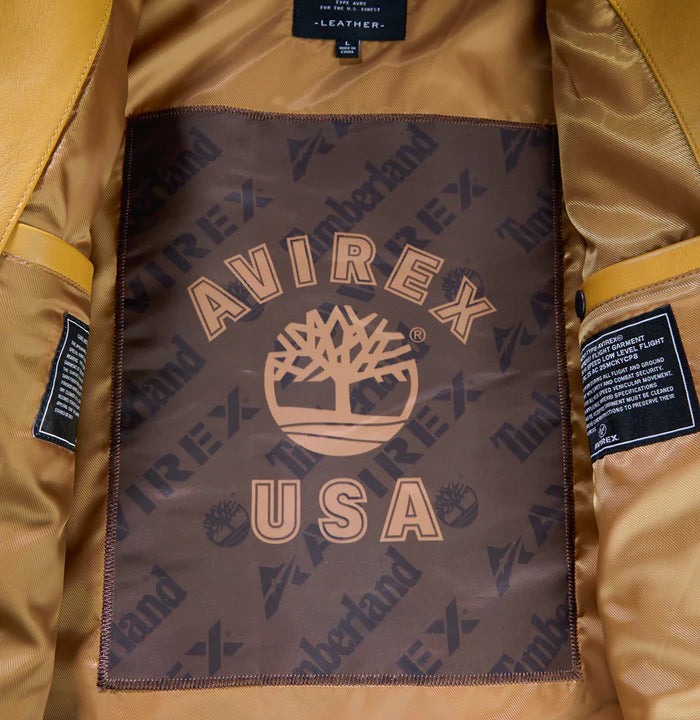 Men's Wheat Lambskin Leather Varsity Jacket | Timberland Co-Brand Edition