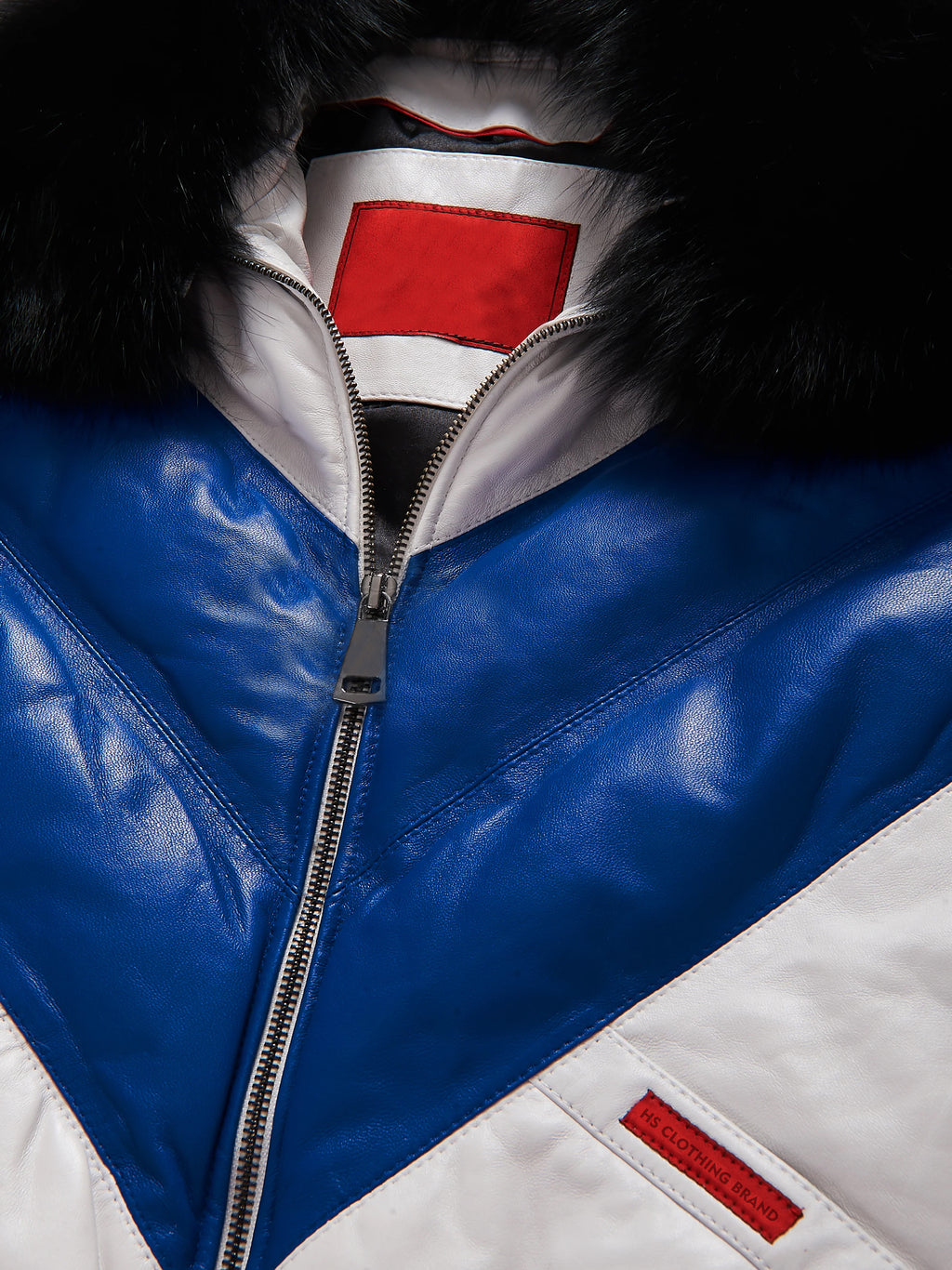 Men's Multi V-Bomber Real Leather Goose Country Jacket