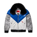Men's Multi V-Bomber Real Leather Goose Country Jacket
