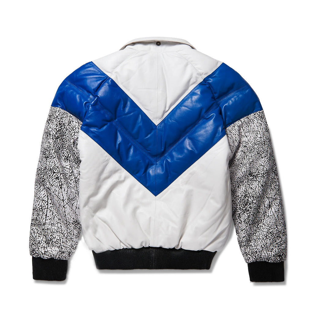 Men's Multi V-Bomber Real Leather Goose Country Jacket