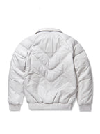 Men's White/White V-Bomber Genuine Leather Goose Country Jacket