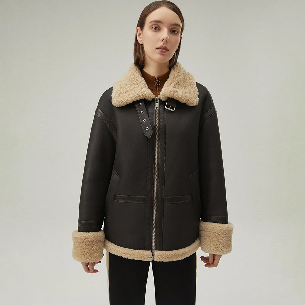 Women's B3 Shearling Aviator Jacket – Real Sheepskin Leather