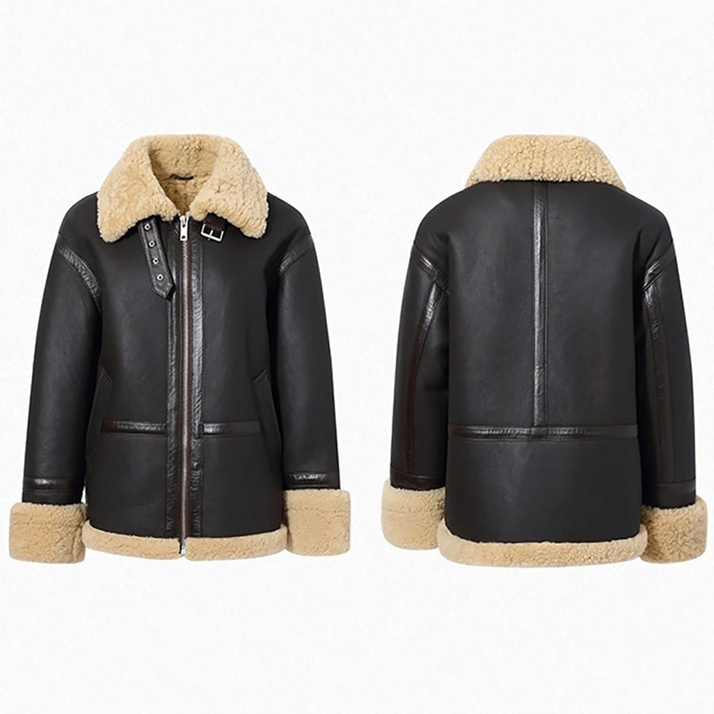 Women's B3 Shearling Aviator Jacket – Real Sheepskin Leather