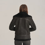 Women's Asymmetric Shearling Aviator Jacket
