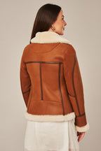 Women's Asymmetric Shearling Aviator Jacket
