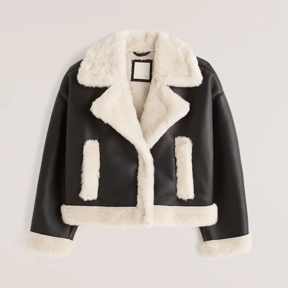 Women's Aviator Shearling Leather Jacket