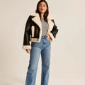 Women's Aviator Shearling Leather Jacket