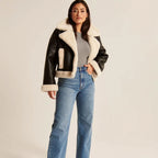 Women's Aviator Shearling Leather Jacket