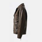 Women's Classic Double-Rider Moto Biker Leather Jacket