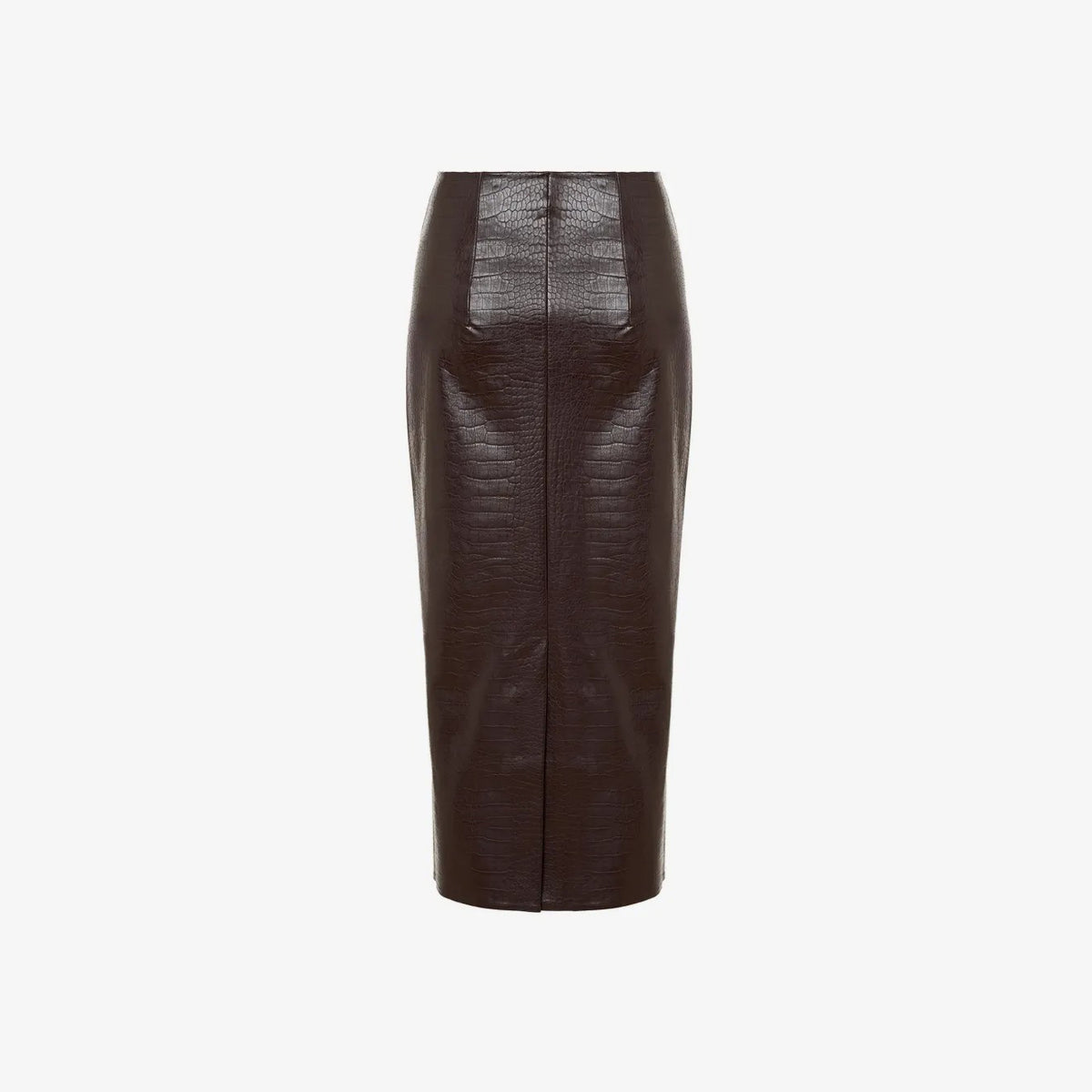 Women's Crocodile Leather Midi Skirt