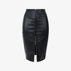 Women's Crocodile Leather Midi Skirt