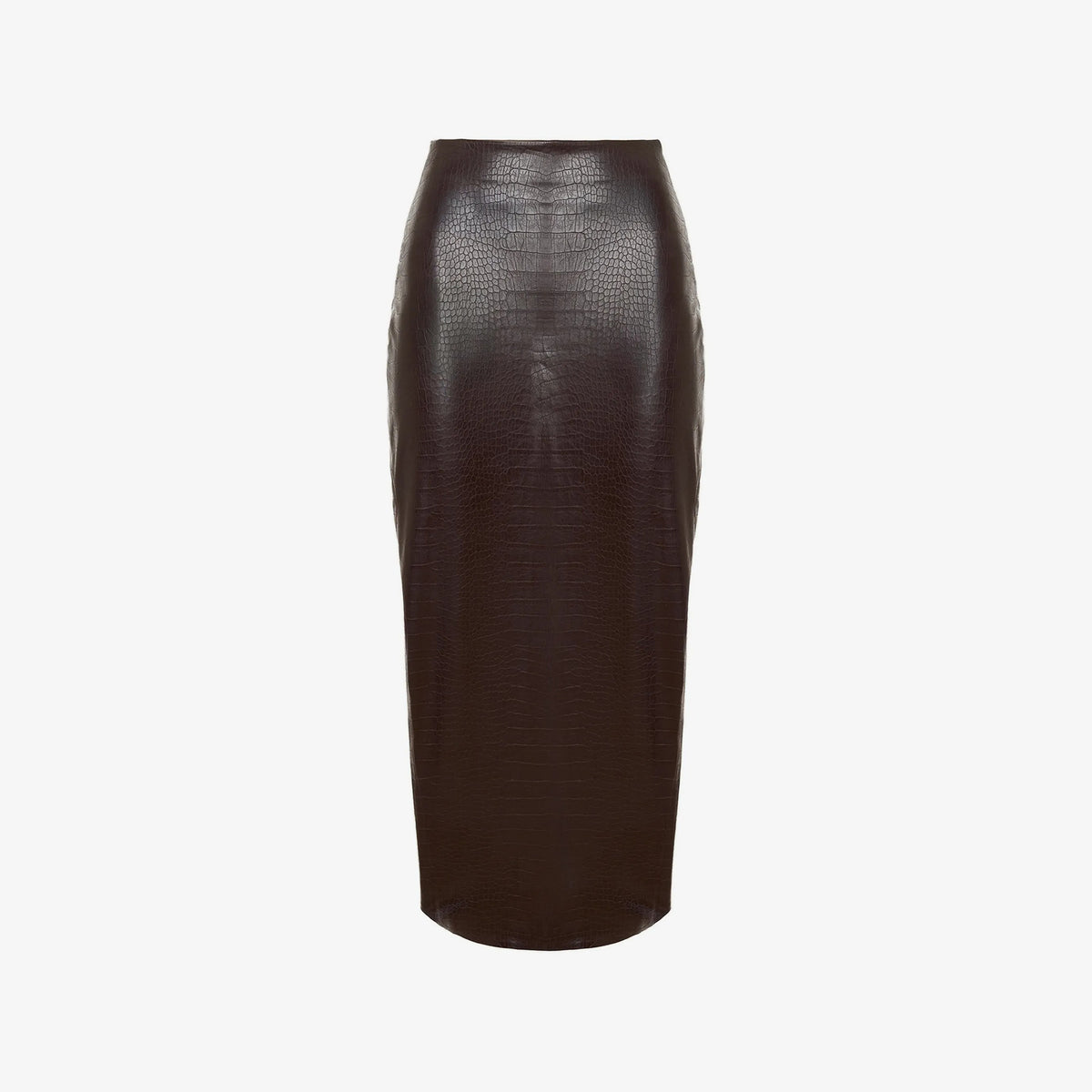 Women's Crocodile Leather Midi Skirt