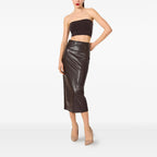 Women's Crocodile Leather Midi Skirt