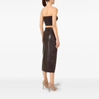 Women's Crocodile Leather Midi Skirt