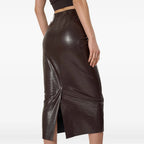 Women's Crocodile Leather Midi Skirt
