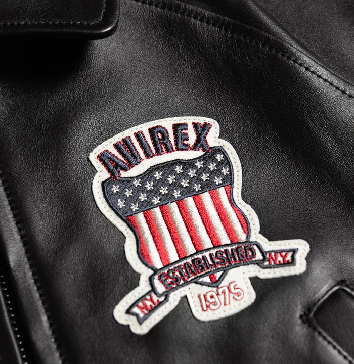 Women's Cropped Leather Bomber Jacket – Black