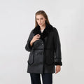 Women's Double-Breasted Shearling Leather Pea Coat