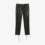 Women's Front Lace Up Skinny Leather Pants