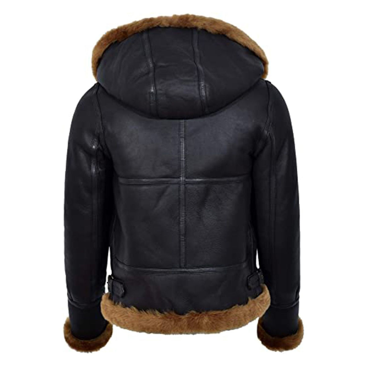 Women's Hooded B-3 Sheepskin Shearling Aviator Jacket