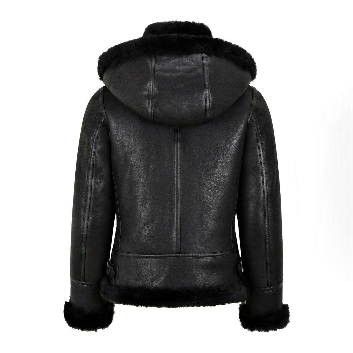 Women's Hooded Sheepskin Shearling Jacket