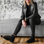 Women's Brown Lambskin Leather Slim-Fit Biker Jacket