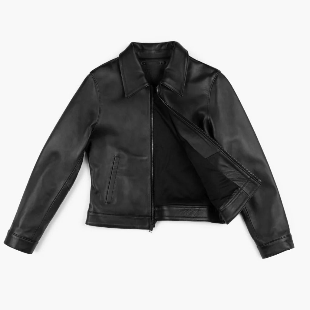 Women's Brown Lambskin Leather Slim-Fit Biker Jacket