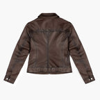 Women's Brown Lambskin Leather Slim-Fit Biker Jacket