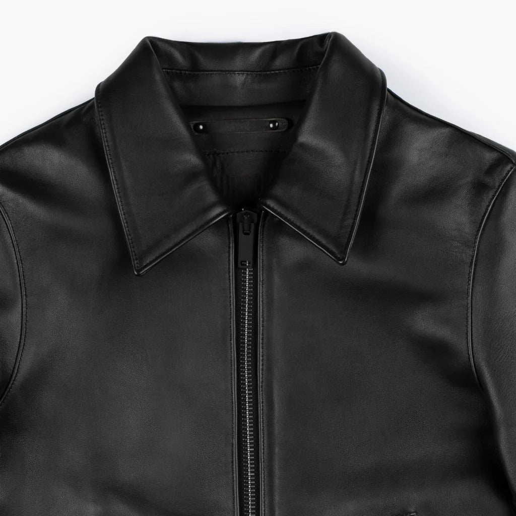 Women's Brown Lambskin Leather Slim-Fit Biker Jacket